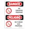 Signmission OSHA Sign, No Smoking Propane Bilingual, 10in X 7in Rigid Plastic, 7" W, 10" L, Bilingual Spanish OS-DS-P-710-VS-1489 - alternate 1